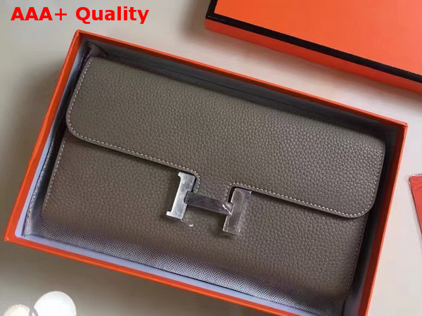 Hermes Constance Wallet Grey Togo Leather Replica
