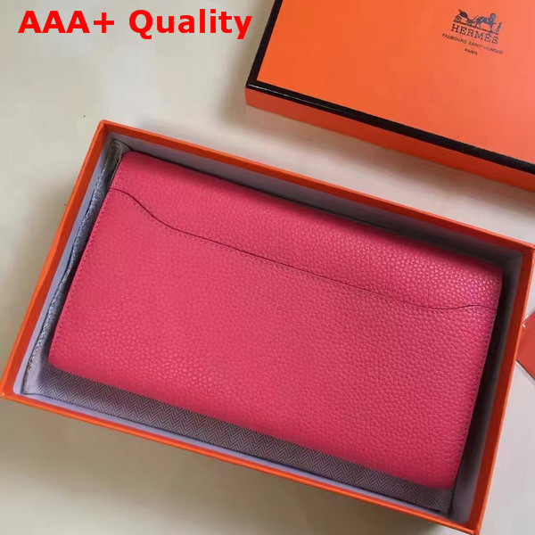 Hermes Constance Wallet Hot Pink Togo Leather Replica