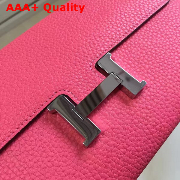 Hermes Constance Wallet Hot Pink Togo Leather Replica