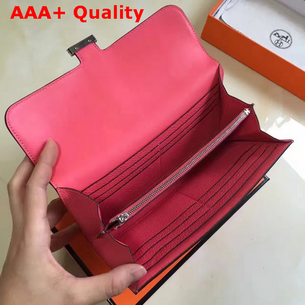 Hermes Constance Wallet Hot Pink Togo Leather Replica