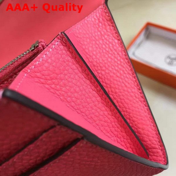 Hermes Constance Wallet Hot Pink Togo Leather Replica