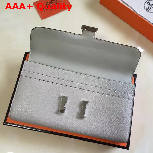 Hermes Constance Wallet Light Grey Togo Leather Replica