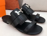 Hermes Coralia Sandal Noir Calfskin Replica
