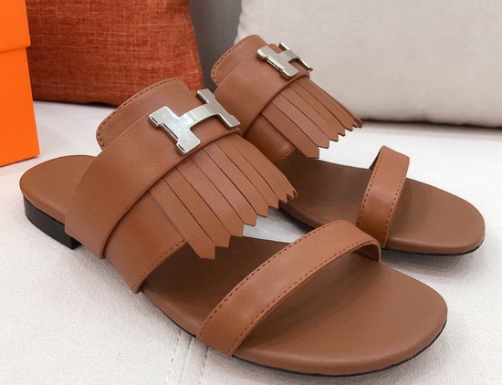 Hermes Coralia Sandal Tan Calfskin Replica