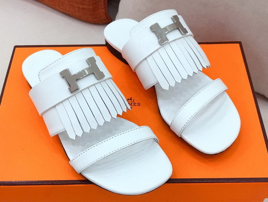 Hermes Coralia Sandal White Calfskin Replica