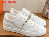 Hermes Day Sneaker in Blanc Calfskin with Kelly Buckle and Iconic Medor Studs Replica