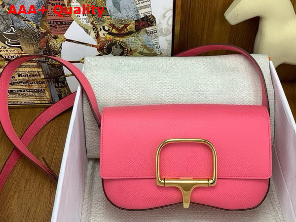 Hermes Della Cavalleria Bag in Lipstick Powder Epsom Calfskin Replica