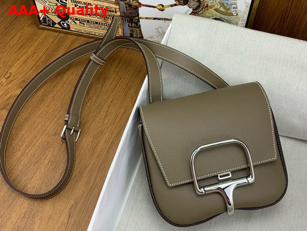 Hermes Della Cavalleria Mini Bag in Elephant Gray Epsom Calfskin Replica