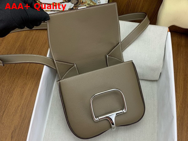 Hermes Della Cavalleria Mini Bag in Elephant Gray Epsom Calfskin Replica