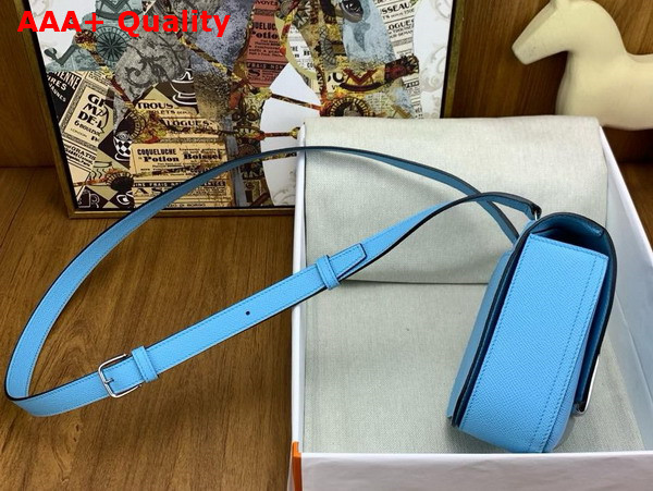 Hermes Della Cavalleria Mini Bag in Sky Blue Epsom Calfskin Replica