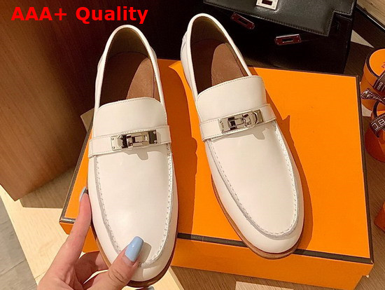 Hermes Destin Loafer Blanc Calfskin Replica