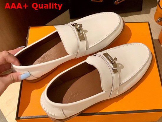 Hermes Destin Loafer Blanc Calfskin Replica