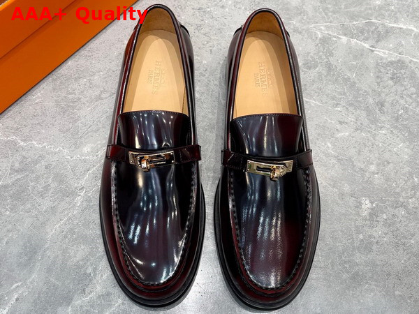 Hermes Destin Loafer in Dark Brown Calfskin for Men Replica