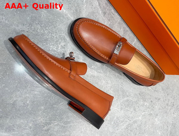 Hermes Destin Loafer in Naturel Calfskin for Men Replica