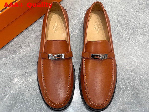 Hermes Destin Loafer in Naturel Calfskin for Men Replica