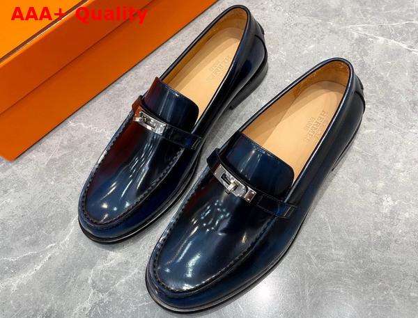 Hermes Destin Loafer in Navy Calfskin for Men Replica