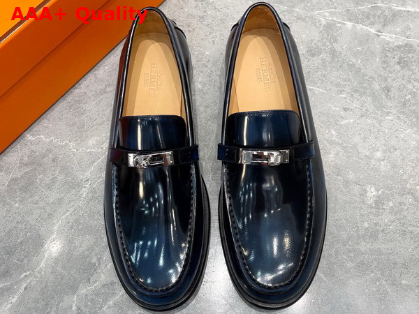 Hermes Destin Loafer in Navy Calfskin for Men Replica