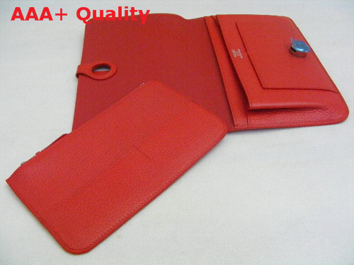 Hermes Dogon Combined Wallet Red Replica