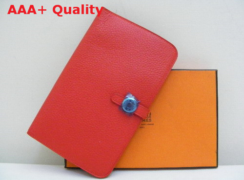 Hermes Dogon Combined Wallet Red Replica