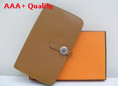 Hermes Dogon Combined Wallet Tan Replica