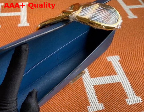 Hermes Egee Clutch in Blue Swift Calfskin Replica