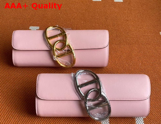 Hermes Egee Clutch in Light Pink Swift Calfskin Replica