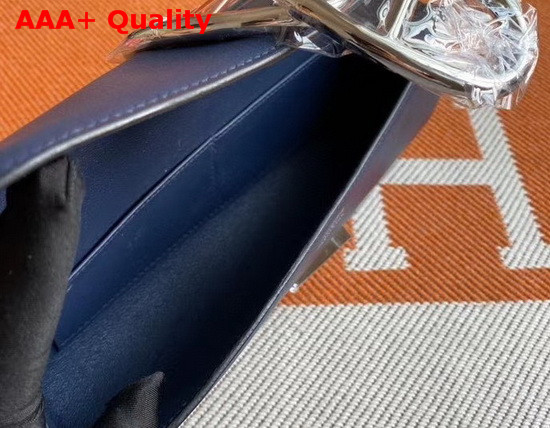 Hermes Egee Clutch in Navy Blue Swift Calfskin Replica