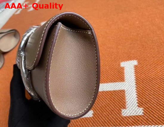 Hermes Egee Clutch in Taupe Swift Calfskin Replica