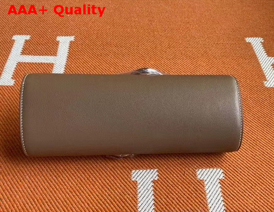 Hermes Egee Clutch in Taupe Swift Calfskin Replica