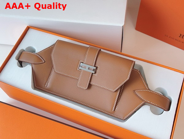 Hermes Elan Pocket 24 Belt Gold Swift Calfskin Replica