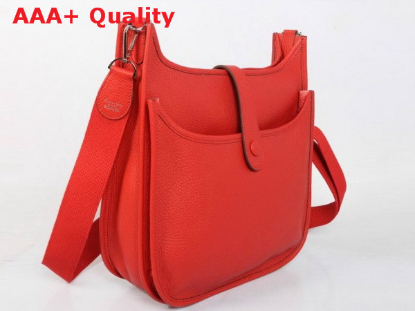 Hermes Evelyne Bag In Red Leather Replica