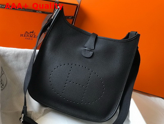 Hermes Evelyne III 29 Bag in Black Taurillon Clemence Leather Replica