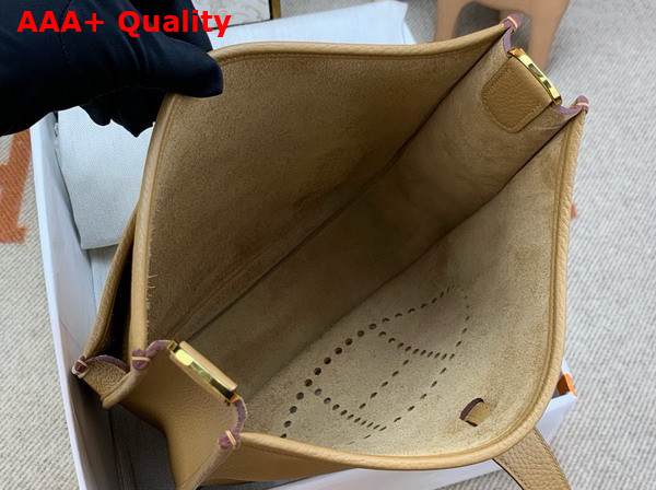 Hermes Evelyne III 29 Bag in Cookie Colored Taurillon Clemence Leather Replica