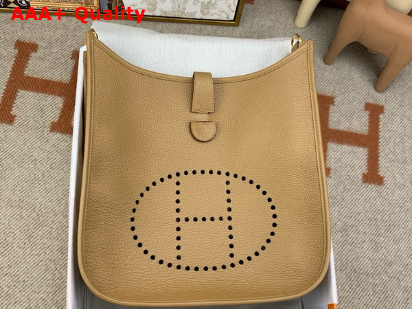Hermes Evelyne III 29 Bag in Cookie Colored Taurillon Clemence Leather Replica