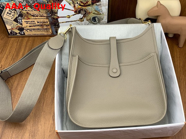 Hermes Evelyne III 29 Bag in Dove Gray Taurillon Clemence Leather Replica