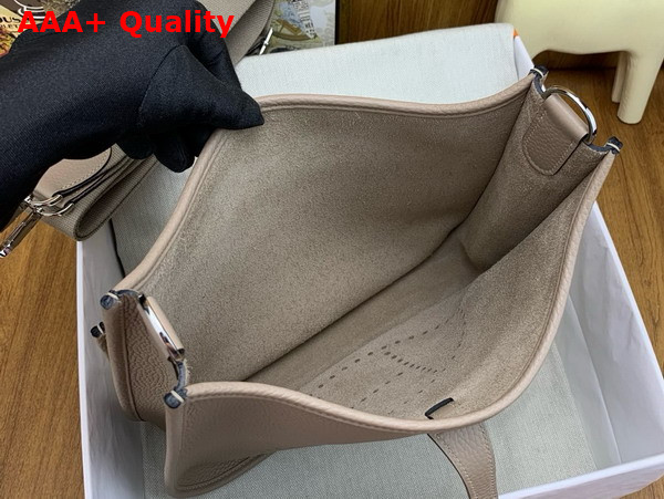 Hermes Evelyne III 29 Bag in Dove Gray Taurillon Clemence Leather Replica