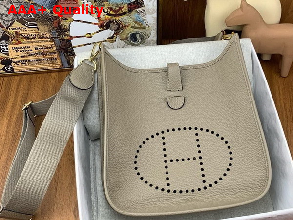 Hermes Evelyne III 29 Bag in Dove Gray Taurillon Clemence Leather Replica