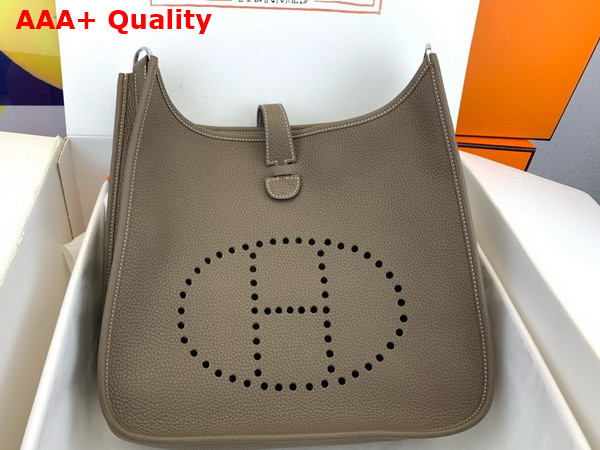 Hermes Evelyne III 29 Bag in Elephant Gray Taurillon Clemence Leather Replica
