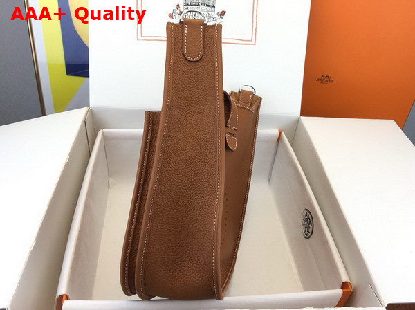 Hermes Evelyne III 29 Bag in Gold Brown Taurillon Clemence Leather Replica