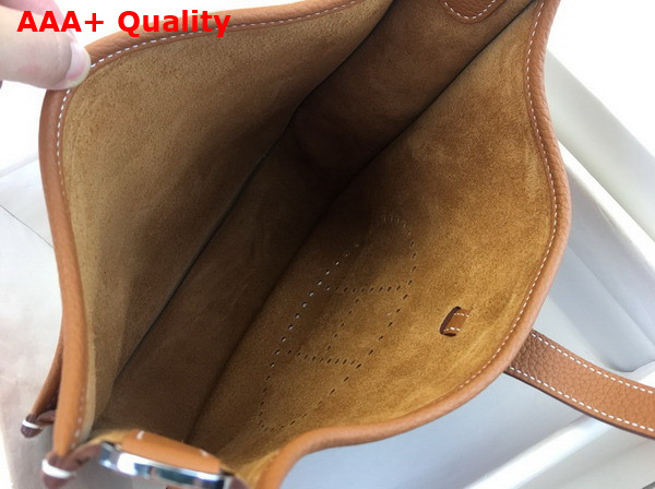 Hermes Evelyne III 29 Bag in Gold Brown Taurillon Clemence Leather Replica