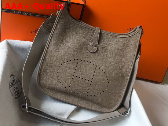 Hermes Evelyne III 29 Bag in Gray Taurillon Clemence Leather Replica