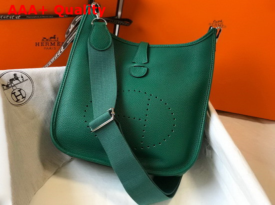 Hermes Evelyne III 29 Bag in Green Taurillon Clemence Leather Replica