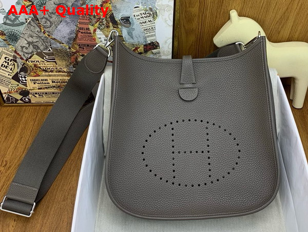 Hermes Evelyne III 29 Bag in Gris Meyer Taurillon Clemence Leather Replica