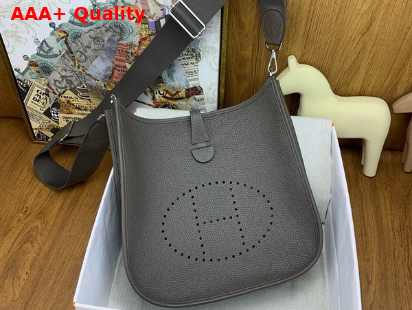 Hermes Evelyne III 29 Bag in Gris Meyer Taurillon Clemence Leather Replica