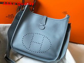 Hermes Evelyne III 29 Bag in Light Blue Taurillon Clemence Leather Replica