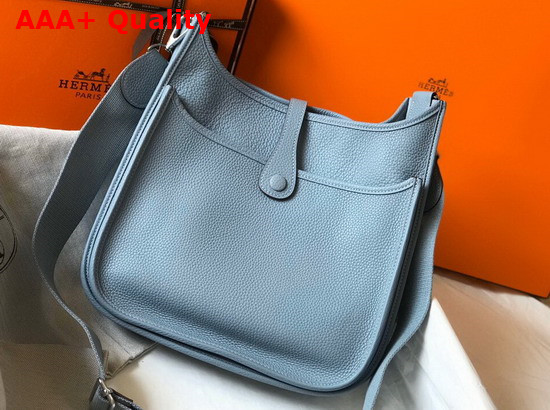 Hermes Evelyne III 29 Bag in Light Blue Taurillon Clemence Leather Replica