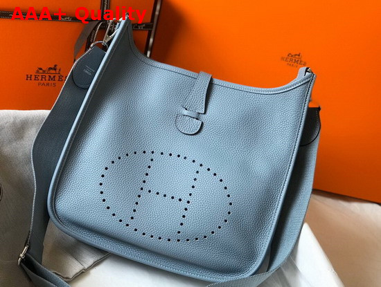 Hermes Evelyne III 29 Bag in Light Blue Taurillon Clemence Leather Replica