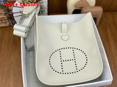 Hermes Evelyne III 29 Bag in Milk White Taurillon Clemence Leather Replica