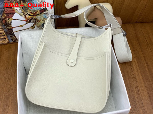 Hermes Evelyne III 29 Bag in Milk White Taurillon Clemence Leather Replica