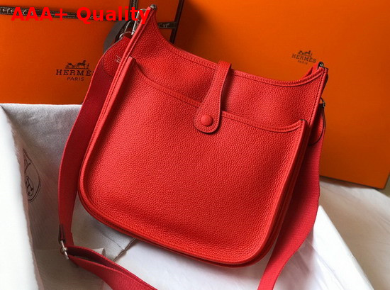 Hermes Evelyne III 29 Bag in Red Taurillon Clemence Leather Replica